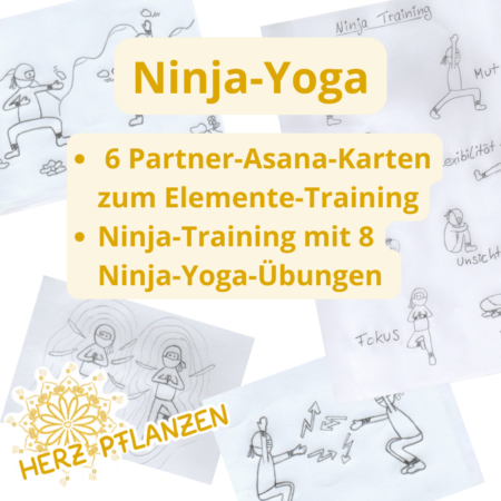Ninja-Yoga - Karten und Ausmalbilder